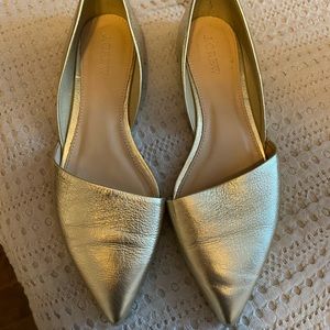 Jcrew gold flats size 6.5